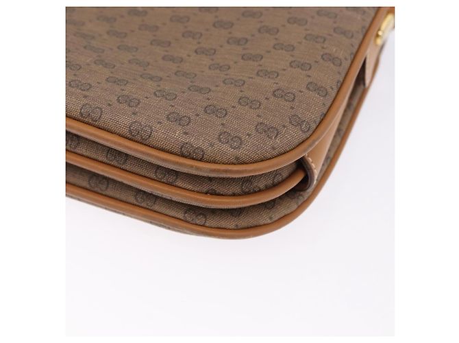Borsa a tracolla GUCCI Micro GG Supreme PVC Beige Oro 001 406 1780 Auth BA14455 D'oro - vista 13