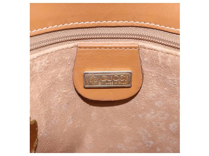 Borsa a tracolla GUCCI Micro GG Supreme PVC Beige Oro 001 406 1780 Auth BA14455 D'oro - vista 16