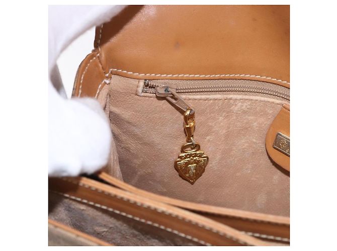 Borsa a tracolla GUCCI Micro GG Supreme PVC Beige Oro 001 406 1780 Auth BA14455 D'oro - vista 23