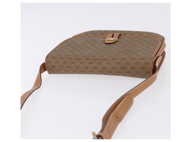 Borsa a tracolla GUCCI Micro GG Supreme PVC Beige Oro 001 406 1780 Auth BA14455 D'oro - vista 6