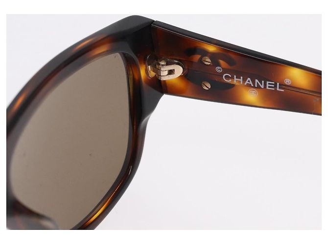 Gafas de sol CHANEL plástico Marrón CC Auth BA14488M Castaño - vista 10