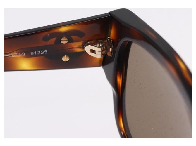 Gafas de sol CHANEL plástico Marrón CC Auth BA14488M Castaño - vista 11