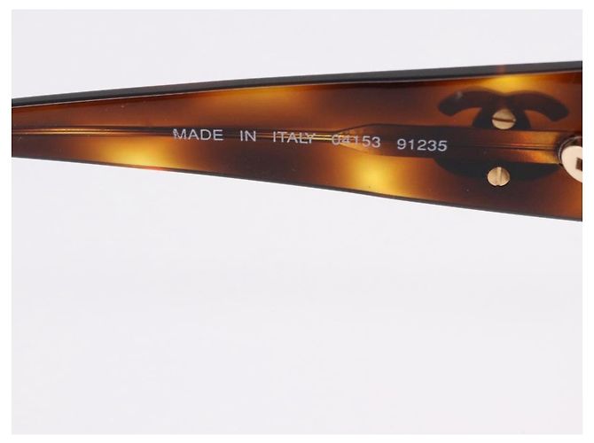 Gafas de sol CHANEL plástico Marrón CC Auth BA14488M Castaño - vista 13