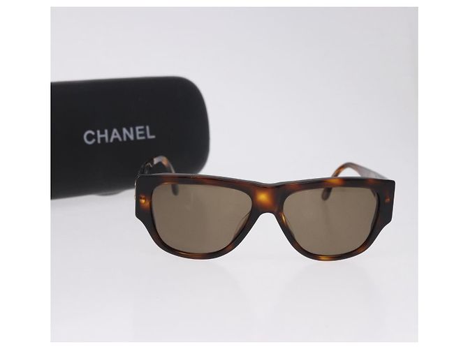 Gafas de sol CHANEL plástico Marrón CC Auth BA14488M Castaño - vista 14