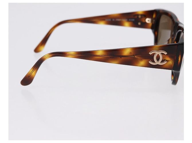 Gafas de sol CHANEL plástico Marrón CC Auth BA14488M Castaño - vista 6