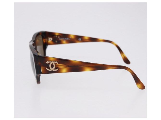 Gafas de sol CHANEL plástico Marrón CC Auth BA14488M Castaño - vista 8