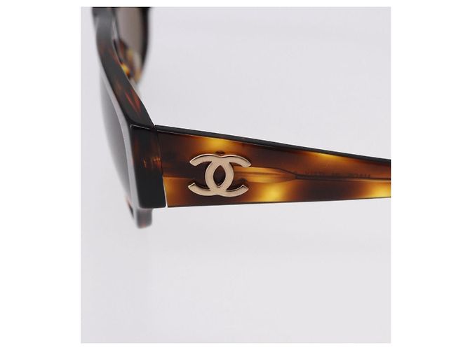 Gafas de sol CHANEL plástico Marrón CC Auth BA14488M Castaño - vista 9