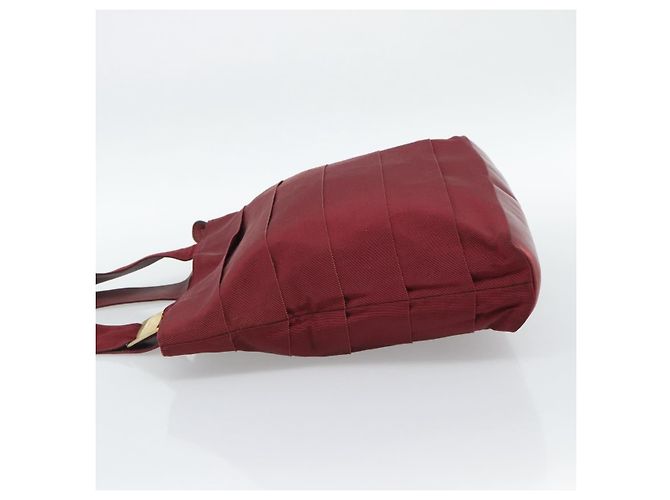 Salvatore Ferragamo Tote Bag Canvas Bordeaux Gold Auth ar14084 - Ansicht 4
