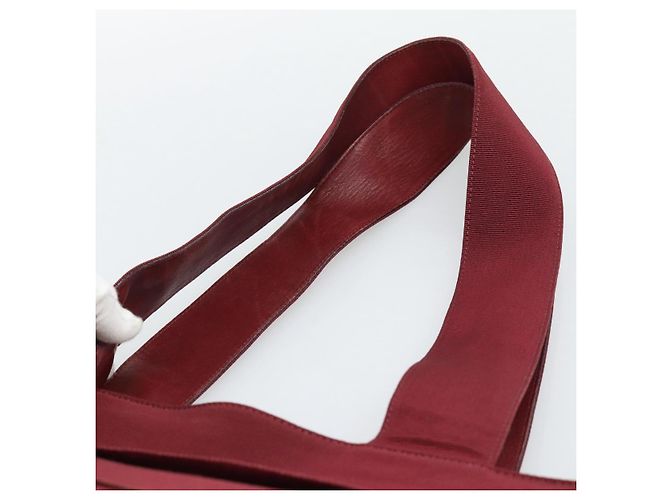 Salvatore Ferragamo Tote Bag Canvas Bordeaux Gold Auth ar14084 - Ansicht 8