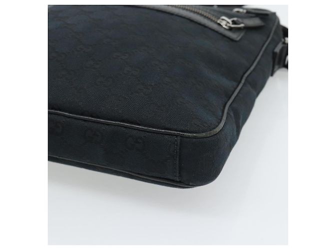 Borsa a Spalla GUCCI GG Canvas Nera Argento 92551 Auth 192749 Nero - vista 10