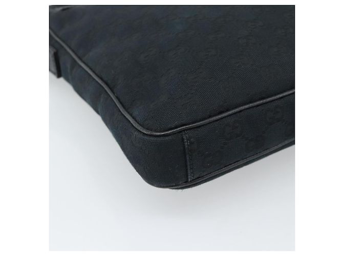Borsa a Spalla GUCCI GG Canvas Nera Argento 92551 Auth 192749 Nero - vista 11