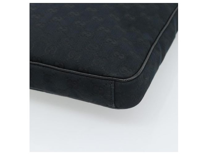 Borsa a Spalla GUCCI GG Canvas Nera Argento 92551 Auth 192749 Nero - vista 12
