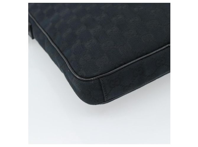 Borsa a Spalla GUCCI GG Canvas Nera Argento 92551 Auth 192749 Nero - vista 13