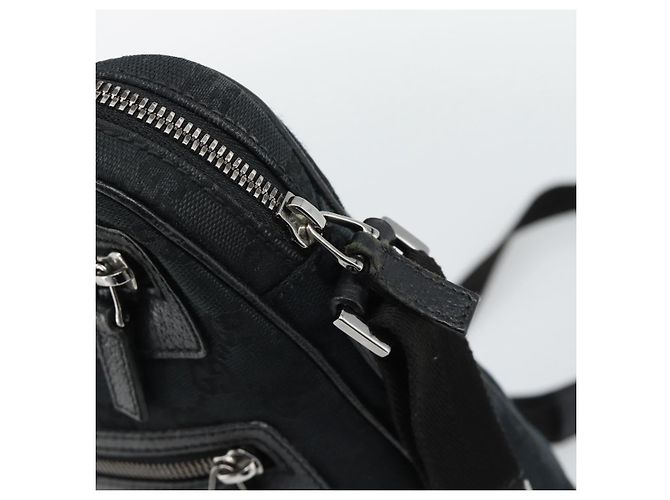 Borsa a Spalla GUCCI GG Canvas Nera Argento 92551 Auth 192749 Nero - vista 14