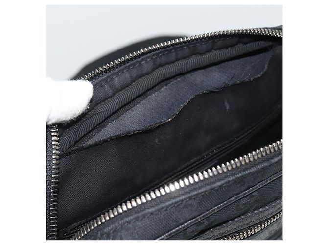 Borsa a Spalla GUCCI GG Canvas Nera Argento 92551 Auth 192749 Nero - vista 15