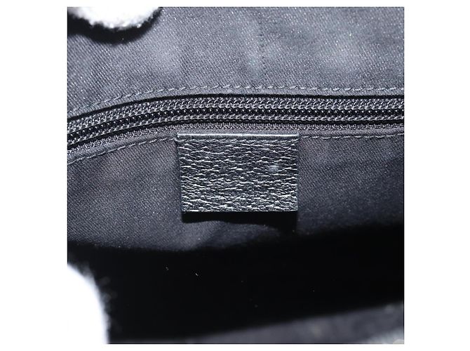 Borsa a Spalla GUCCI GG Canvas Nera Argento 92551 Auth 192749 Nero - vista 16
