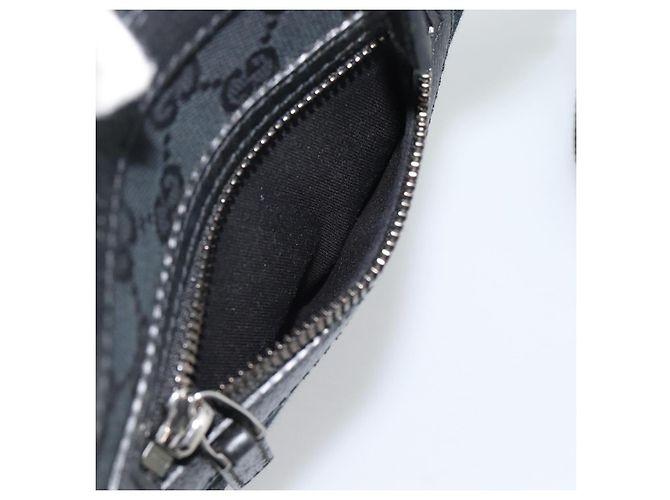 Borsa a Spalla GUCCI GG Canvas Nera Argento 92551 Auth 192749 Nero - vista 23