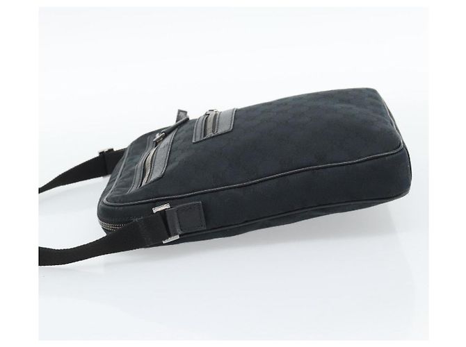 Borsa a Spalla GUCCI GG Canvas Nera Argento 92551 Auth 192749 Nero - vista 4