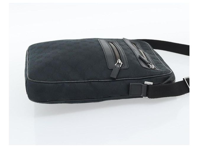Borsa a Spalla GUCCI GG Canvas Nera Argento 92551 Auth 192749 Nero - vista 5