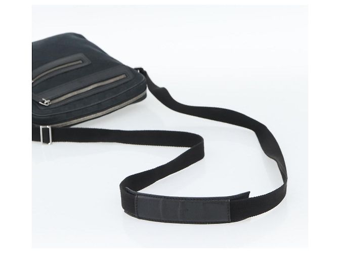 Borsa a Spalla GUCCI GG Canvas Nera Argento 92551 Auth 192749 Nero - vista 7