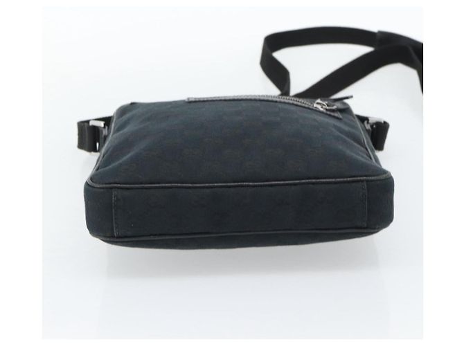 Borsa a Spalla GUCCI GG Canvas Nera Argento 92551 Auth 192749 Nero - vista 9