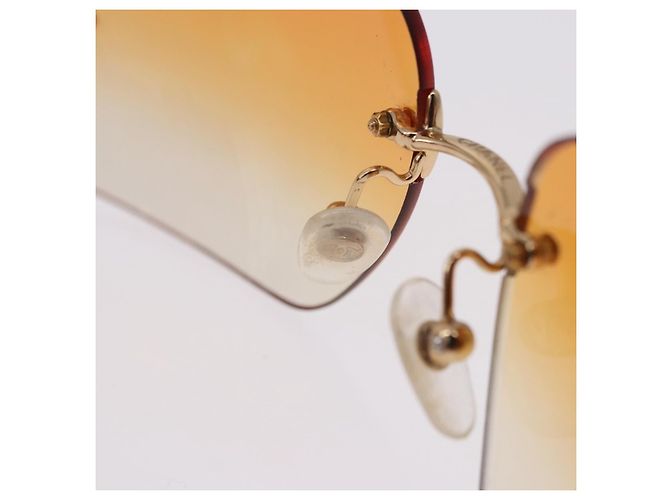 Gafas de sol CHANEL metal Gold CC Auth BA14352M Dorado - vista 12