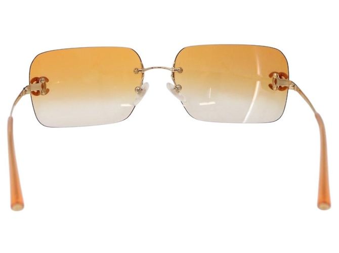 Gafas de sol CHANEL metal Gold CC Auth BA14352M Dorado - vista 3