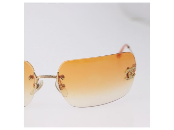 Gafas de sol CHANEL metal Gold CC Auth BA14352M Dorado - vista 5
