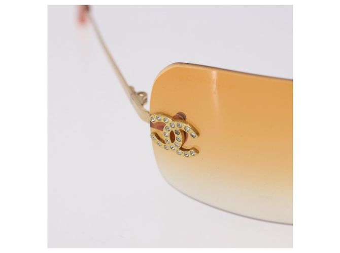 Gafas de sol CHANEL metal Gold CC Auth BA14352M Dorado - vista 6