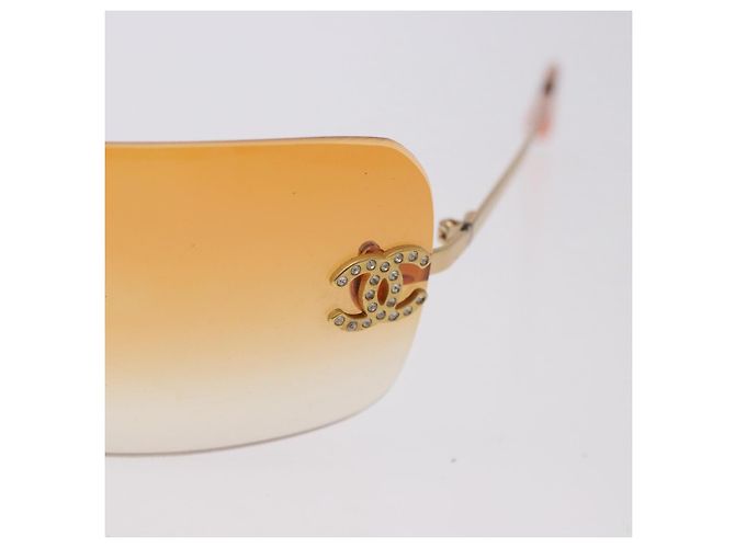 Gafas de sol CHANEL metal Gold CC Auth BA14352M Dorado - vista 7