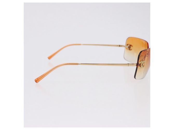 Gafas de sol CHANEL metal Gold CC Auth BA14352M Dorado - vista 8