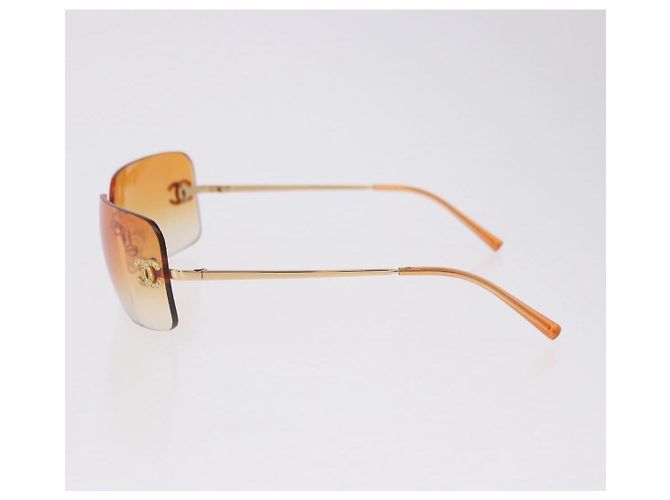 Gafas de sol CHANEL metal Gold CC Auth BA14352M Dorado - vista 9