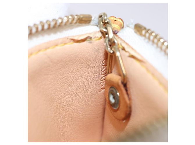 LOUIS VUITTON Monogram Multicolor Pochette Cles Purse White M92655 Auth BA14331V - view 11