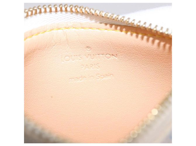 LOUIS VUITTON Monogram Multicolor Pochette Cles Purse White M92655 Auth BA14331V - view 17