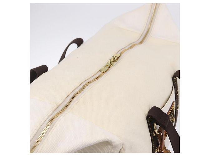 LOUIS VUITTON Antigua Suc weekend Boston Bag White M40030 LV Auth fm5381 Bianco - vista 20