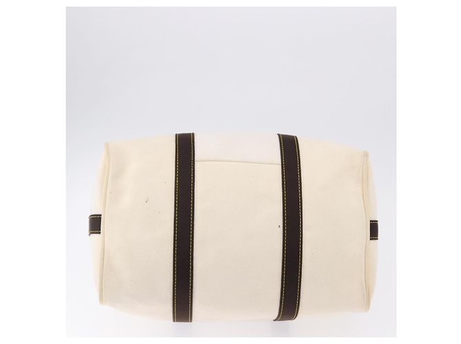 LOUIS VUITTON Antigua Suc weekend Boston Bag White M40030 LV Auth fm5381 Bianco - vista 5