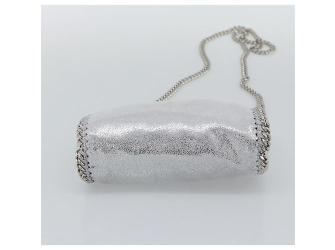 Autre Marque Borsa Falabella con catena Stella MacCartney polyester 2way Silver Auth BA14408A Argento - vista 11