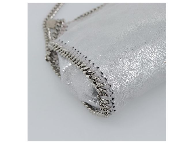 Autre Marque Borsa Falabella con catena Stella MacCartney polyester 2way Silver Auth BA14408A Argento - vista 13