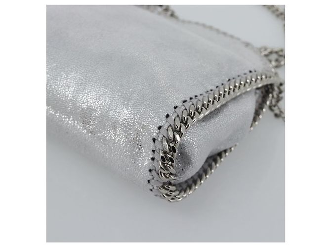 Autre Marque Borsa Falabella con catena Stella MacCartney polyester 2way Silver Auth BA14408A Argento - vista 14
