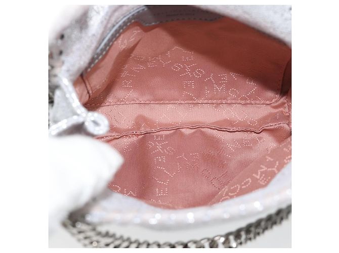 Autre Marque Borsa Falabella con catena Stella MacCartney polyester 2way Silver Auth BA14408A Argento - vista 17