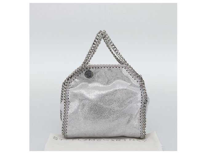 Autre Marque Borsa Falabella con catena Stella MacCartney polyester 2way Silver Auth BA14408A Argento - vista 24