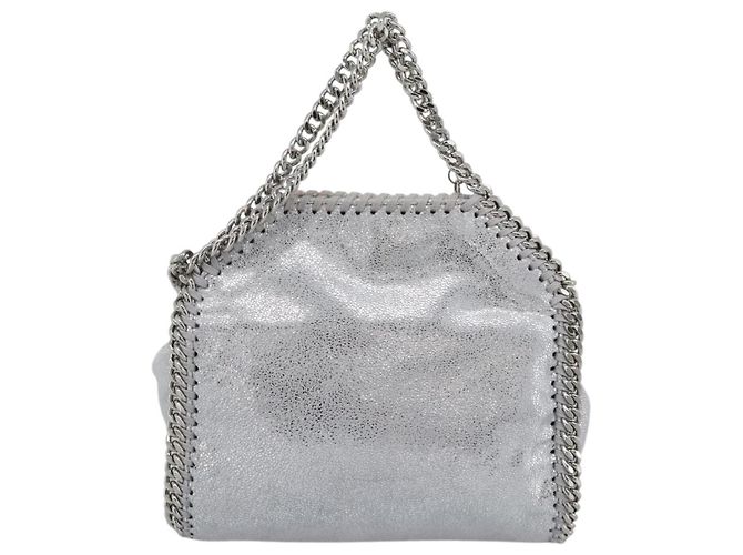 Autre Marque Borsa Falabella con catena Stella MacCartney polyester 2way Silver Auth BA14408A Argento - vista 3
