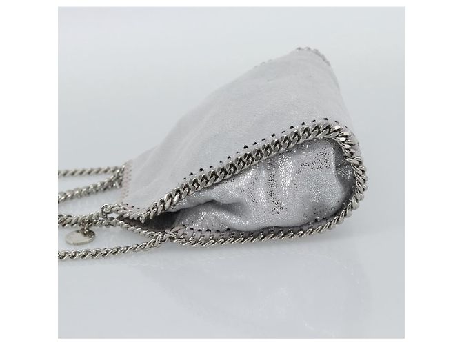 Autre Marque Borsa Falabella con catena Stella MacCartney polyester 2way Silver Auth BA14408A Argento - vista 4