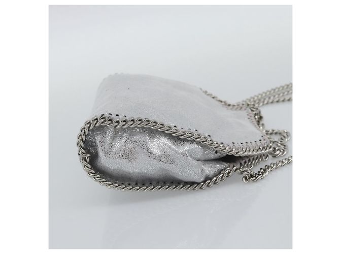 Autre Marque Borsa Falabella con catena Stella MacCartney polyester 2way Silver Auth BA14408A Argento - vista 5