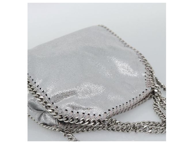 Autre Marque Borsa Falabella con catena Stella MacCartney polyester 2way Silver Auth BA14408A Argento - vista 6
