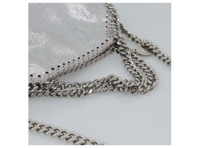 Autre Marque Borsa Falabella con catena Stella MacCartney polyester 2way Silver Auth BA14408A Argento - vista 7
