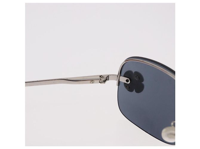 Gafas de sol CHANEL Camelia Metal Light Blue Silver CC Auth SW2597V Plata Azul claro - vista 10