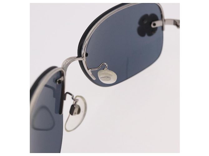 Gafas de sol CHANEL Camelia Metal Light Blue Silver CC Auth SW2597V Plata Azul claro - vista 12