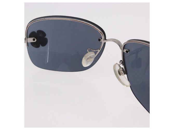 Gafas de sol CHANEL Camelia Metal Light Blue Silver CC Auth SW2597V Plata Azul claro - vista 13