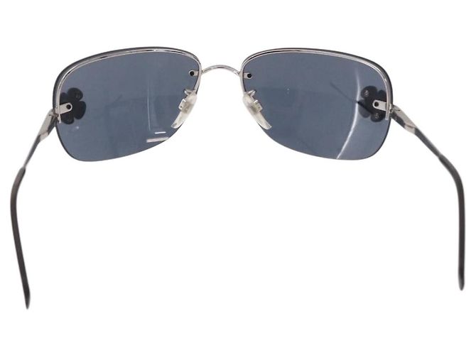 Gafas de sol CHANEL Camelia Metal Light Blue Silver CC Auth SW2597V Plata Azul claro - vista 3